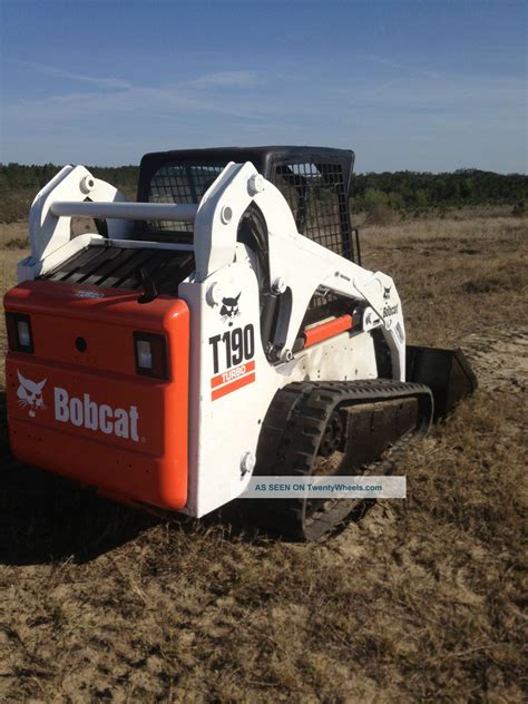 bobcat t190 skid steer track loader|bobcat t190 sold price.